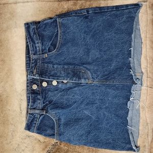 Medium Button Up Jean skirt